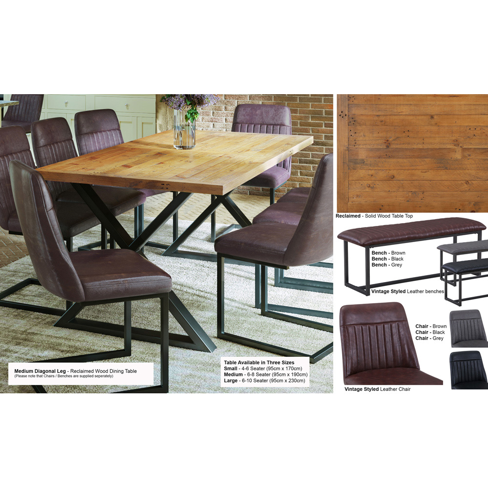 Baumhaus Urban Elegance 8 Seater Reclaimed Table Image 3