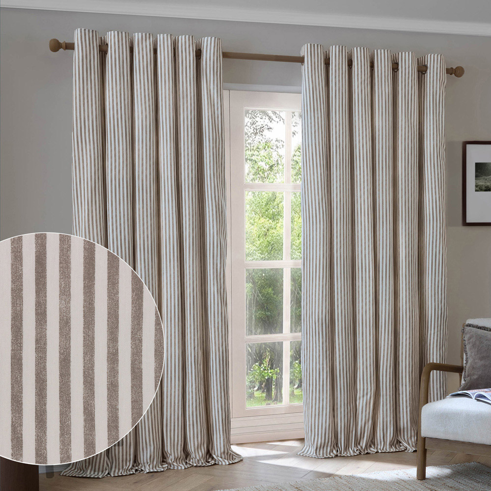 Yard Hebden Mole Cotton Blackout Eyelet Curtains 168 x 183cm Image 2