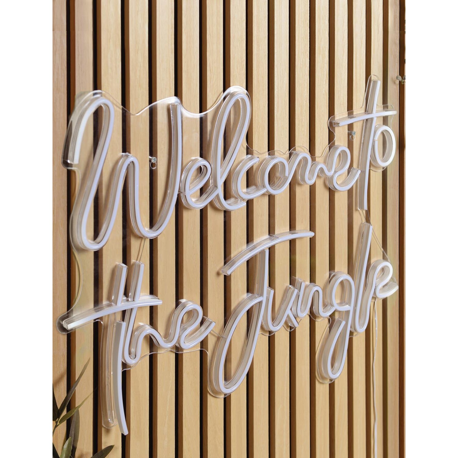 Welcome To Jungle Outdoor Neon Sign - White Image 2