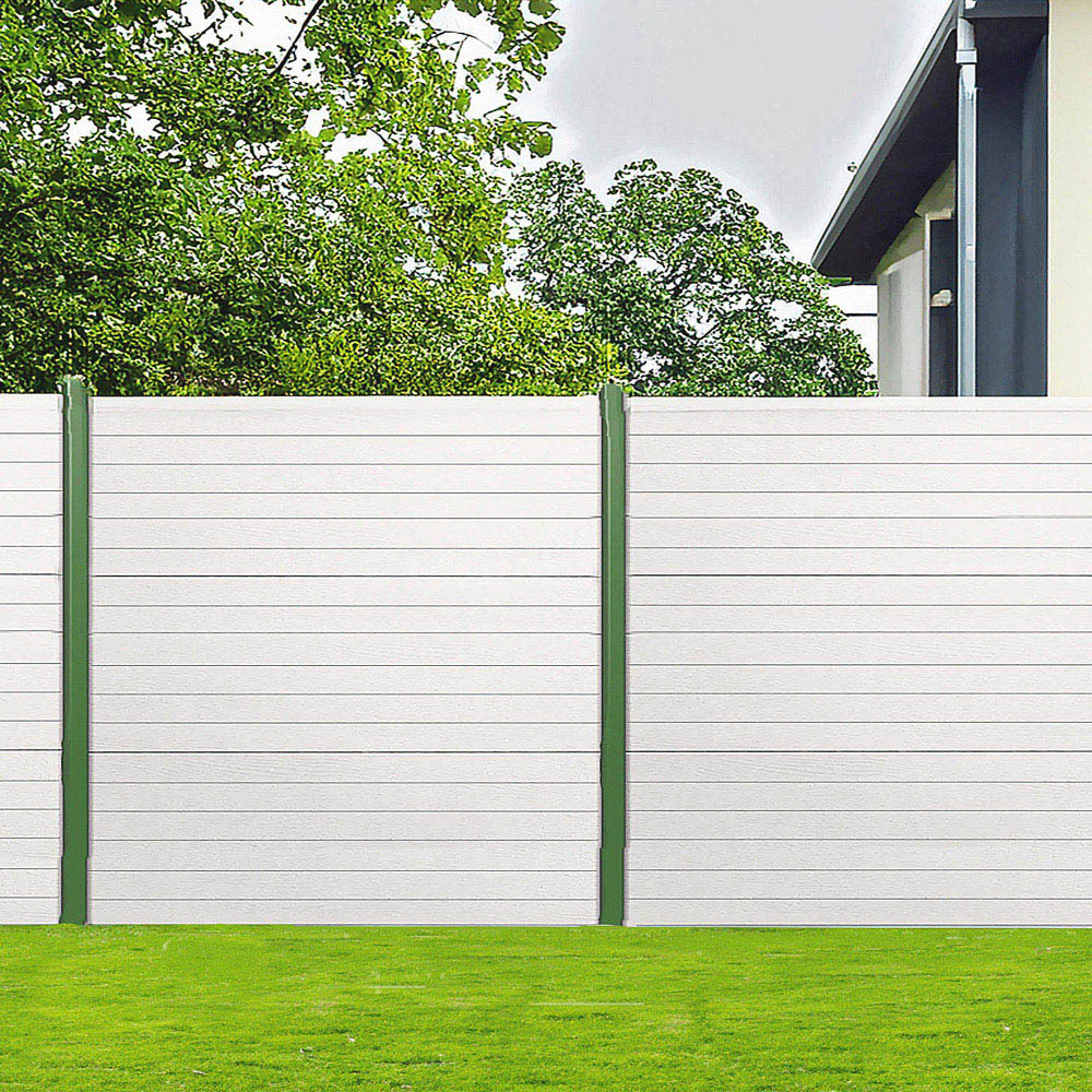 Endurofence White Woodgrain 1830 x 1830mm Multi Rib Maintenance Free Fence Panel  Image 1