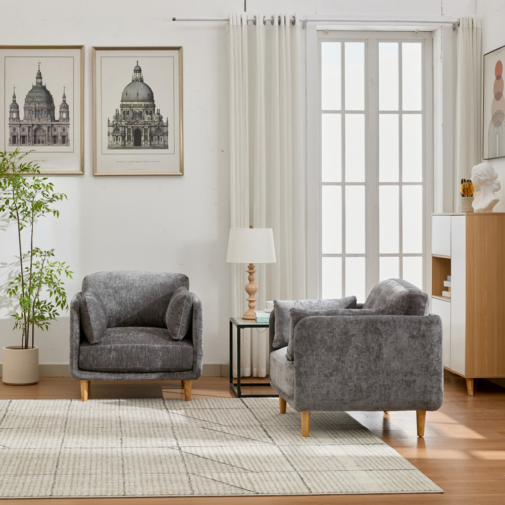 Furniture One 2 Seater Luxury Mid Century Sofa Set Image 8