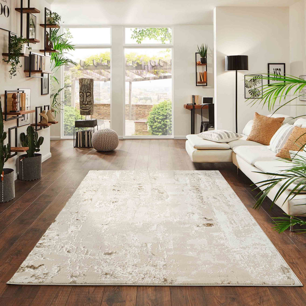 Desire Rugs Styrus Beige Abstract Rug 160 x 230cm | Wilko