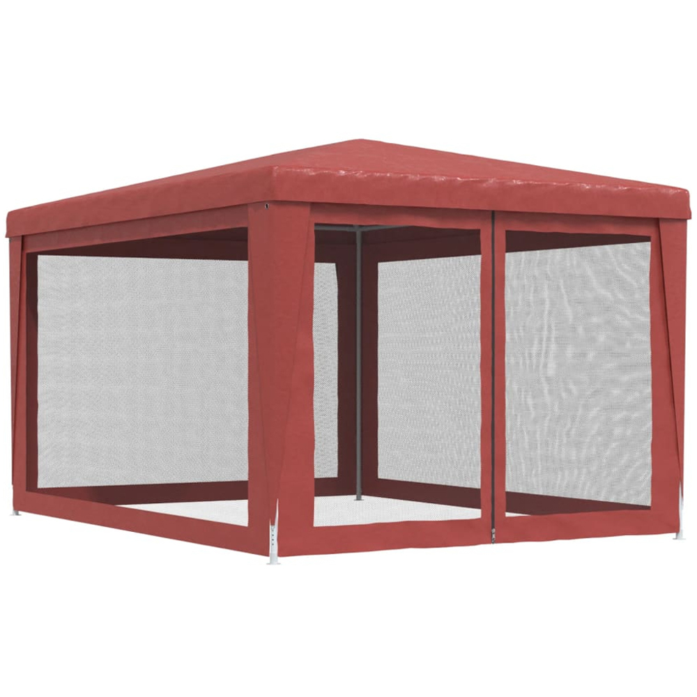 vidaXL 3 x 4m Red Party Tent with Mesh Sidewalls Image 5