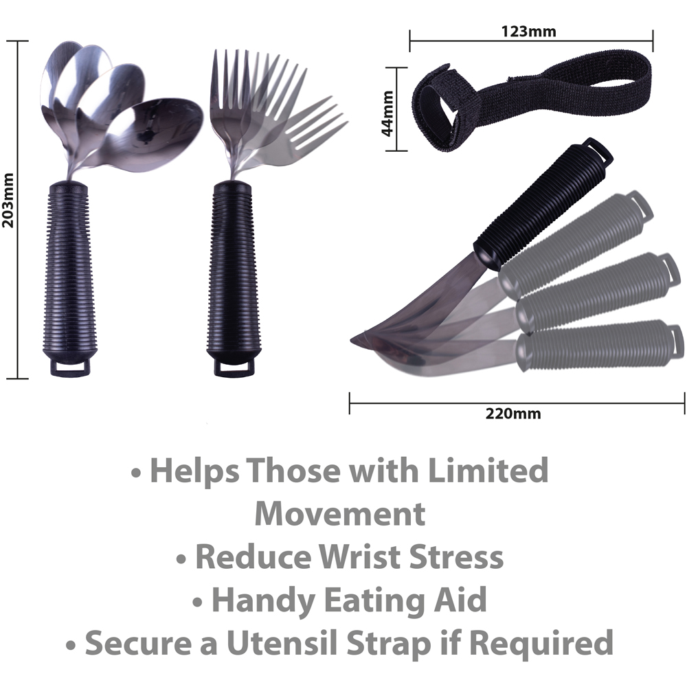 Aidapt 3 Piece Bendable Cutlery Set Image 8