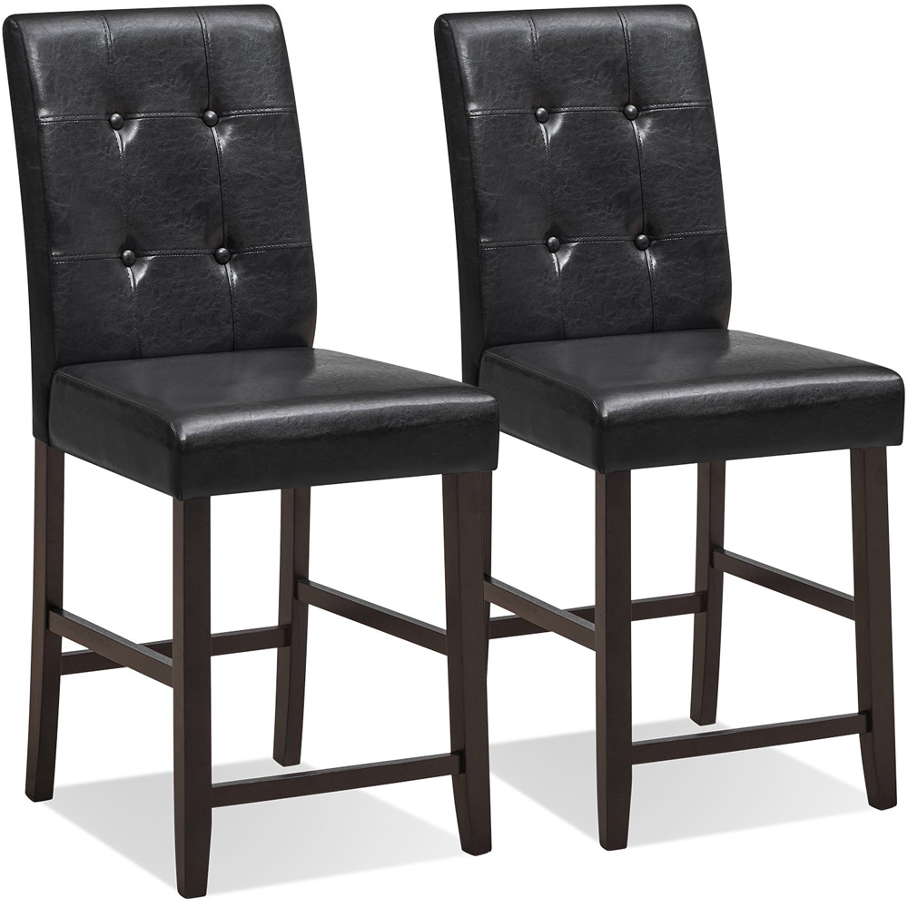 Costway Padded Bar Stool Set of 2 Image 2