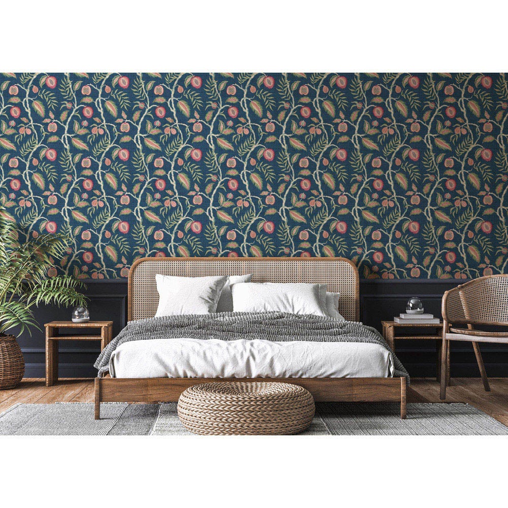 Esselle Home Fruits of Paradise Navy Wallpaper Image 7