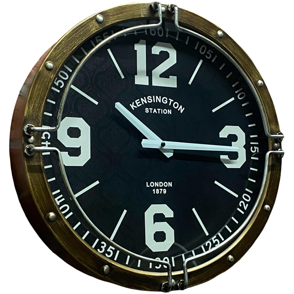 Acacia Home Wood Effect Wall Clock Image 1