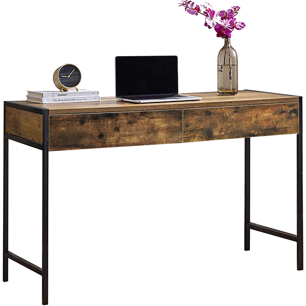MDA Designs Orillia 2 Drawer Nutmeg Computer Desk Image 4