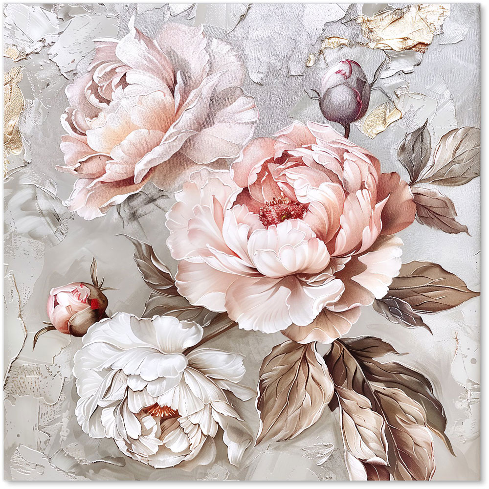 Warren Reed Designer Vintage Rose Elegance Glass Kitchen Splashback 60 x 60cm Image 2