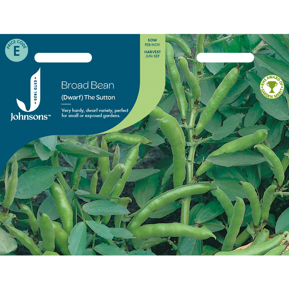 Pack of Broad Bean Dwarf The Sutton Seeds Image 1