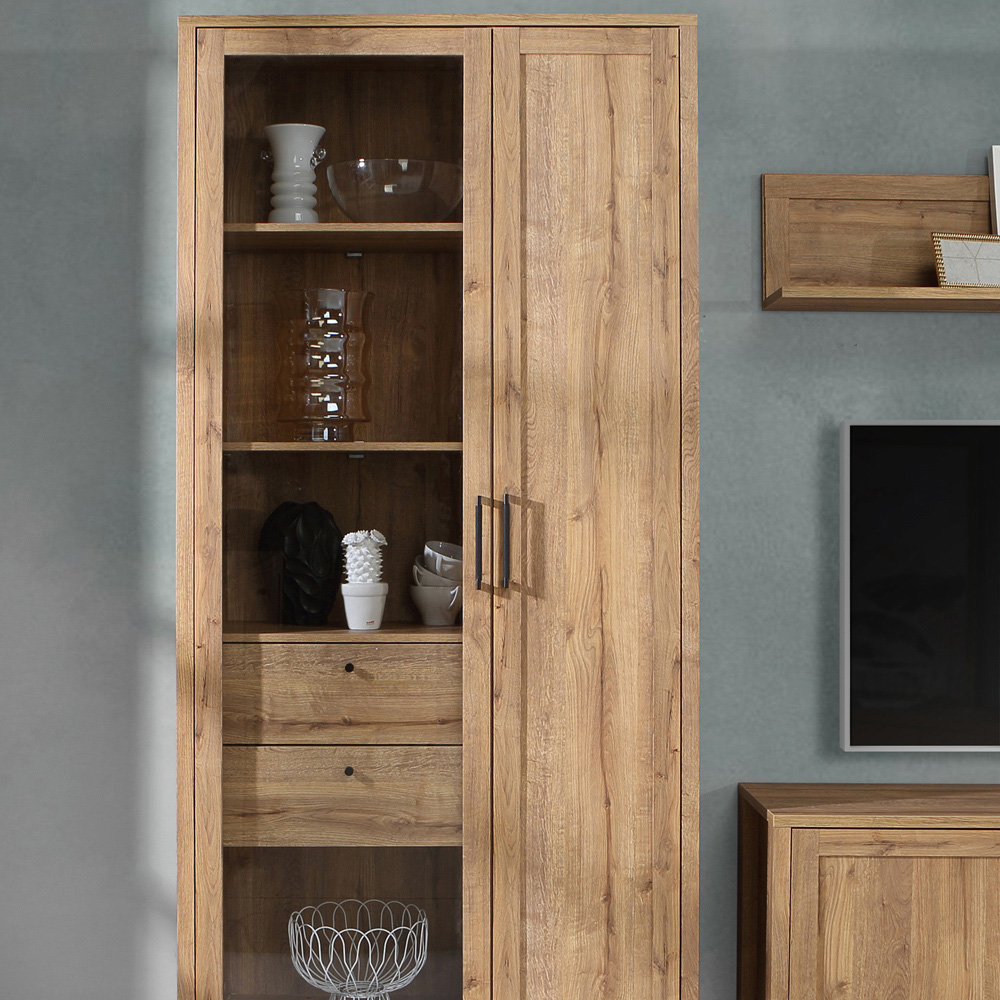 Florence Malte Brun Waterford Oak Display Cabinet Image 7