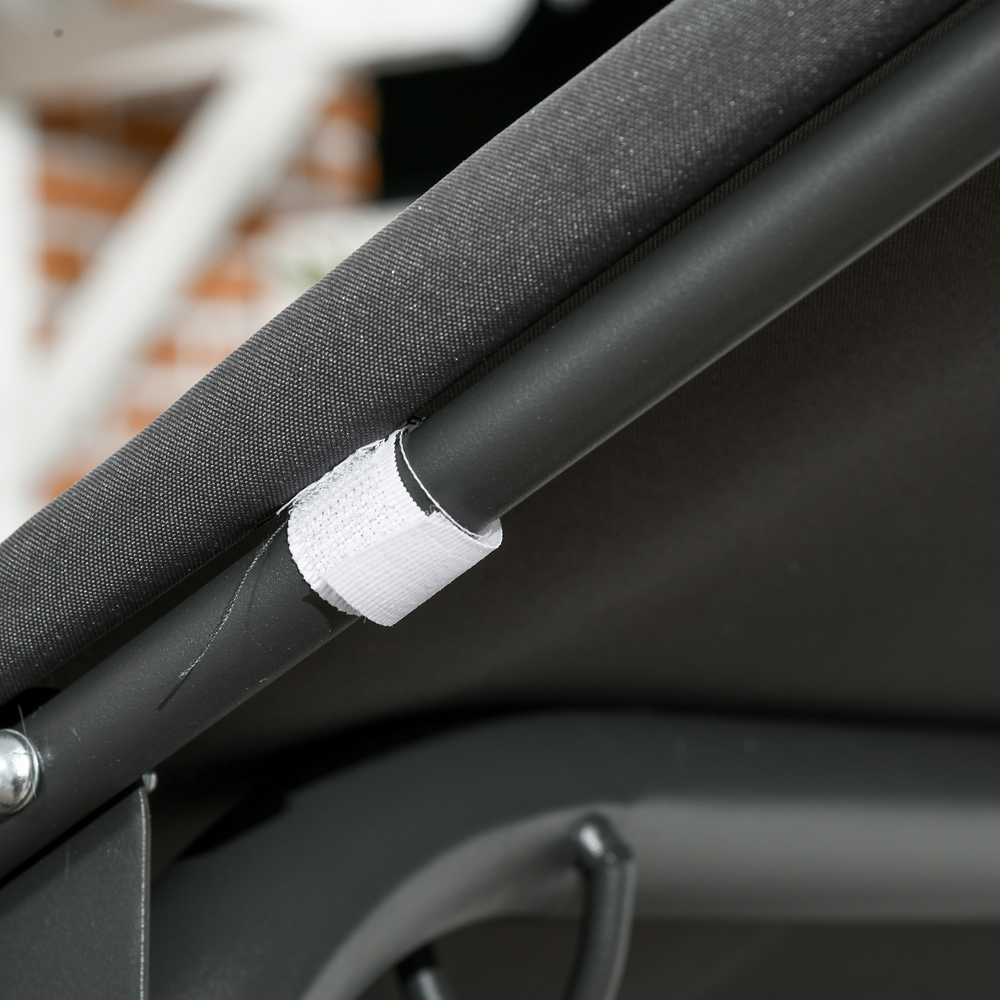 Outsunny 3 Seater Grey Rattan Swing Chair Image 3