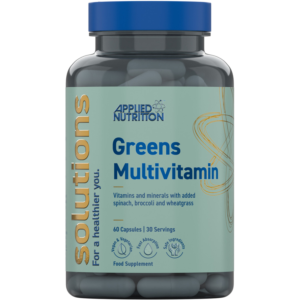 Pack of 60 Applied Nutrition Solutions Greens Multivitamin Capsules Image 1