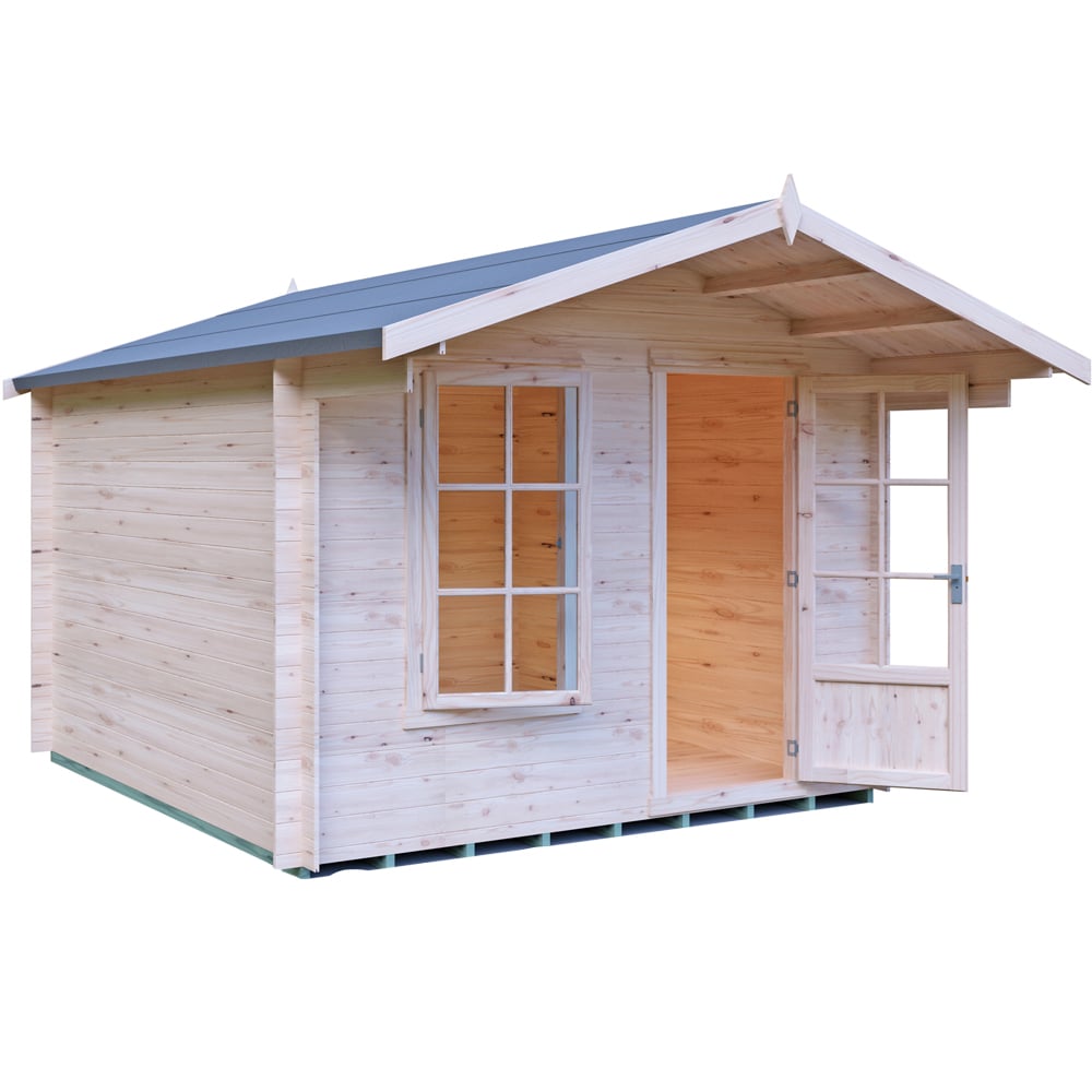 Shire Crinan 10 x 10ft Pressure Treated Wooden Log Cabin Image 1