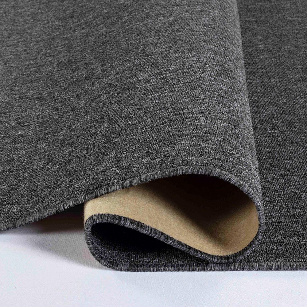 Desire Rugs Simple Dark Grey Low Pile Felt Backing Tufted Rug 220 x 60cm Image 4