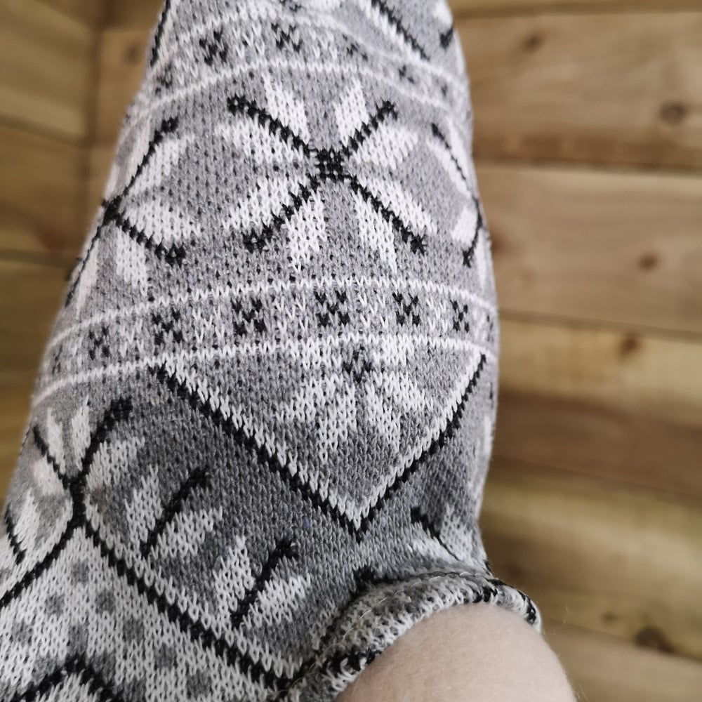 Samuel Alexander Grey Patterned Nordic Gnome Gonk Christmas Decoration 66cm Image 6