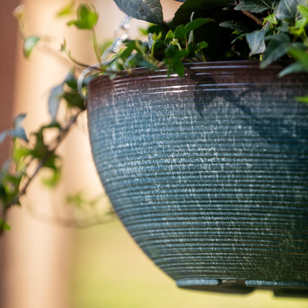 Garden Gear Blue Breeze Glazed Effect Hanging Basket 35cm 2 Pack Image 3