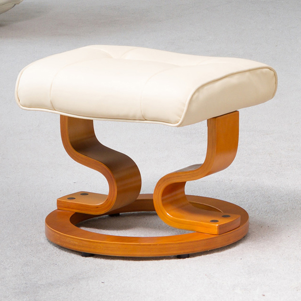 Artemis Home Calhoun Cream Swivel Recliner Chair with Footstool Image 3