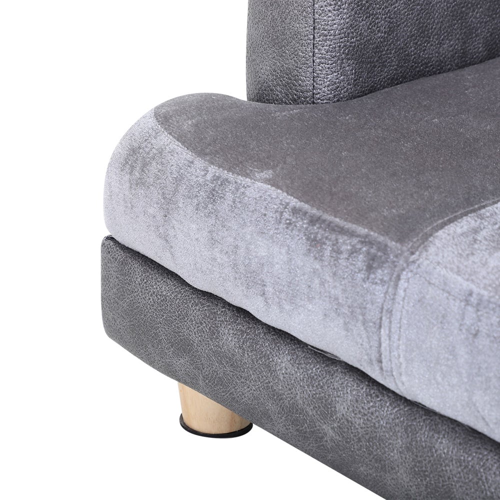 PawHut Grey Sofa Lounge Bed Image 4