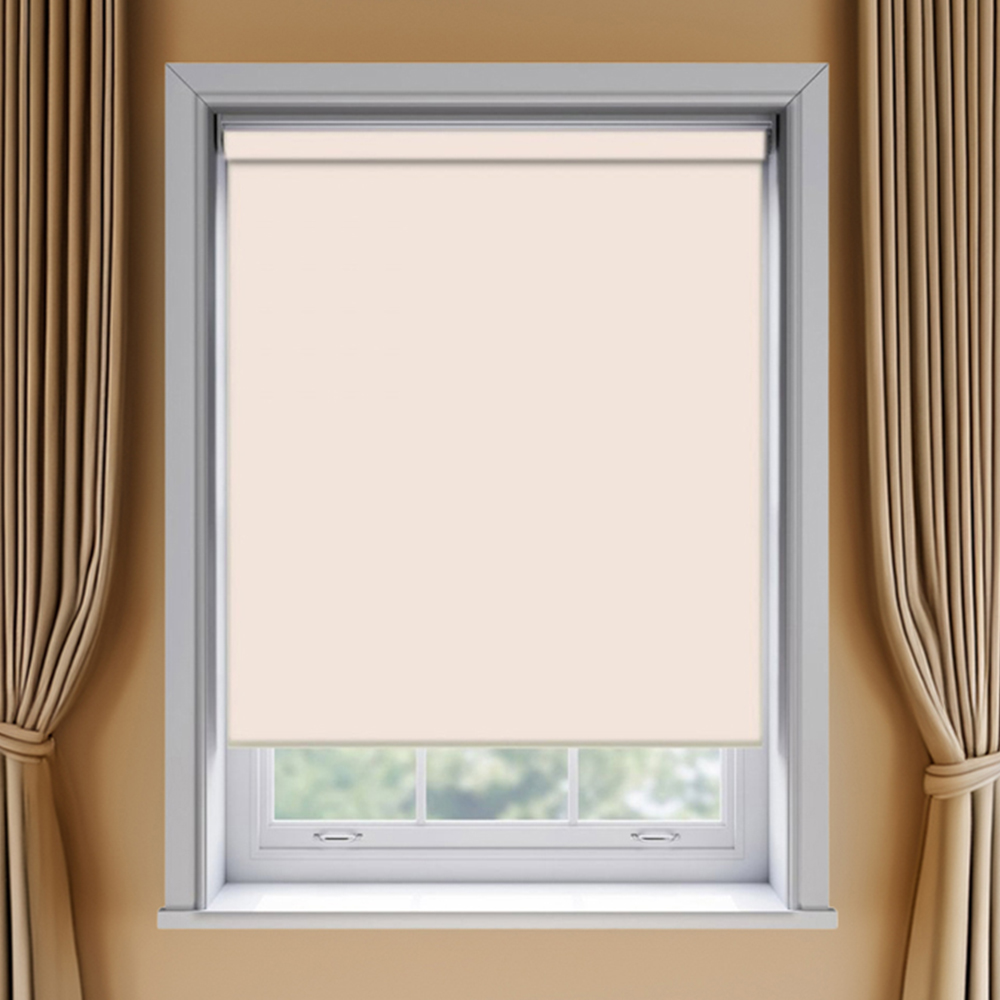 New Edge Blinds Thermal Blackout Roller Blind Pink 110cm Image 1