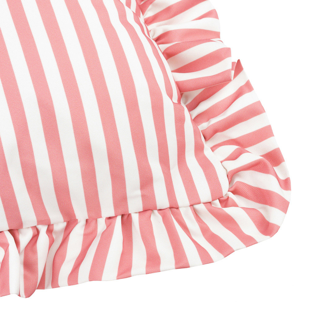 Wylder Nature Millie Pink Ruffle Stripe Cushion 50 x 50cm Image 3