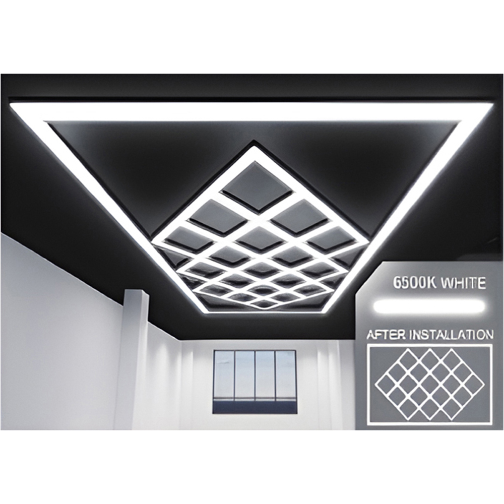 Ener-J 19 Diamond Designer Ceiling Light with Frame Image 3