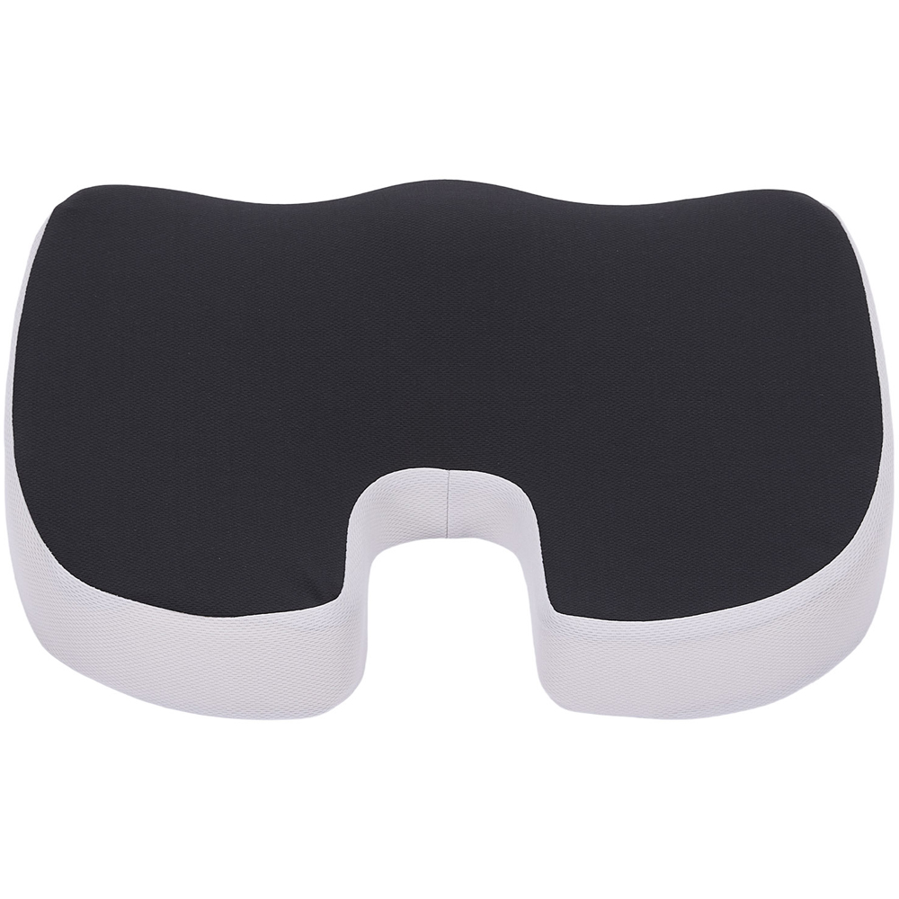 Living and Home Black and Grey Memory Foam Seat Cushion 43 x 35cm Image 4