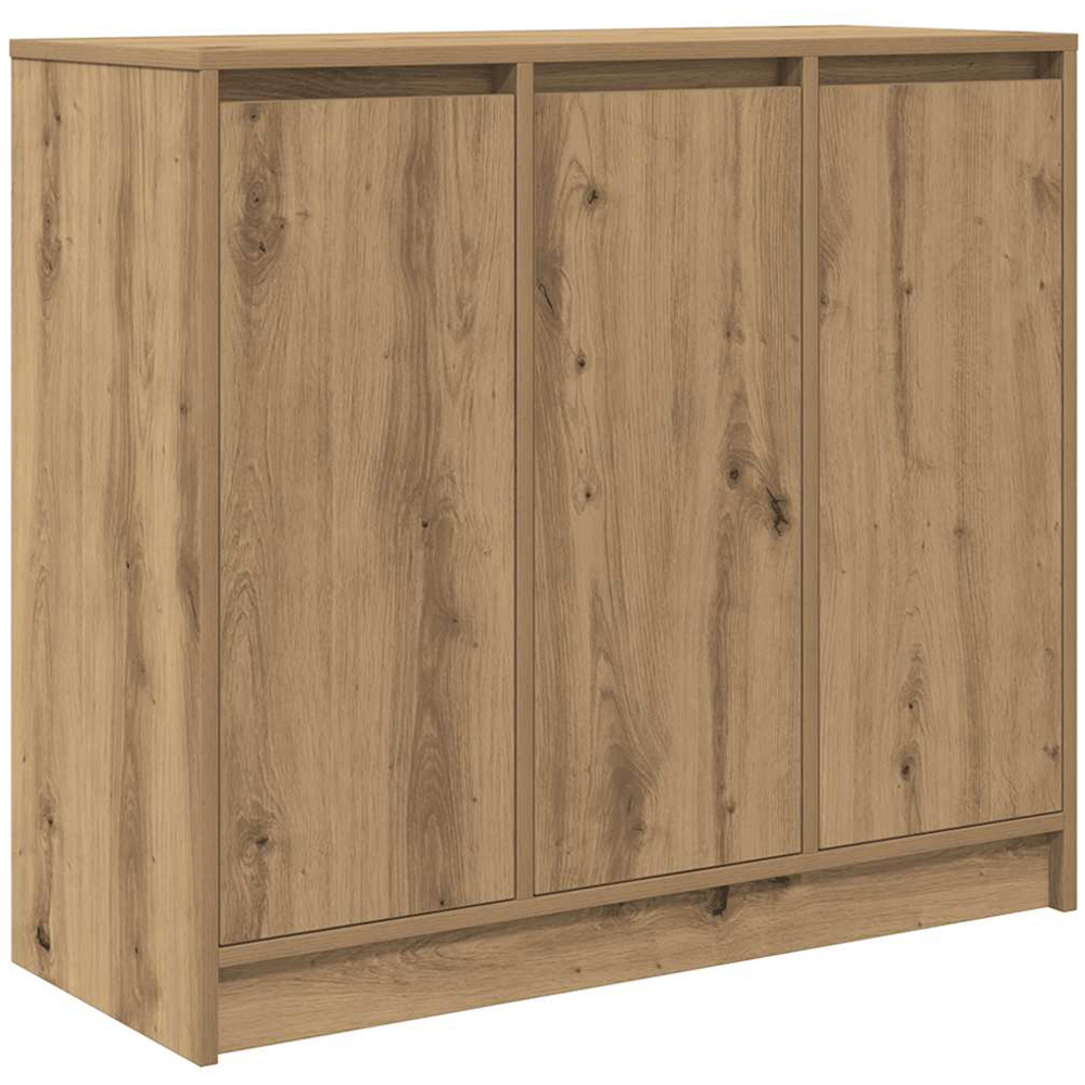 vidaXL 3 Door Artisan Oak Sideboard Image 2