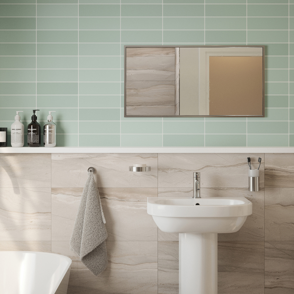 Johnson Tiles Haven Stone Effect Pebble Wall Tile Sample 600 x 300mm Image 2