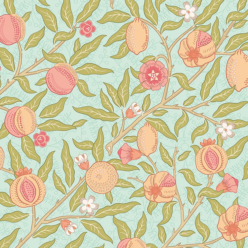 Origin Murals Fruit and Foliage Aqua Wall Mural Image 2