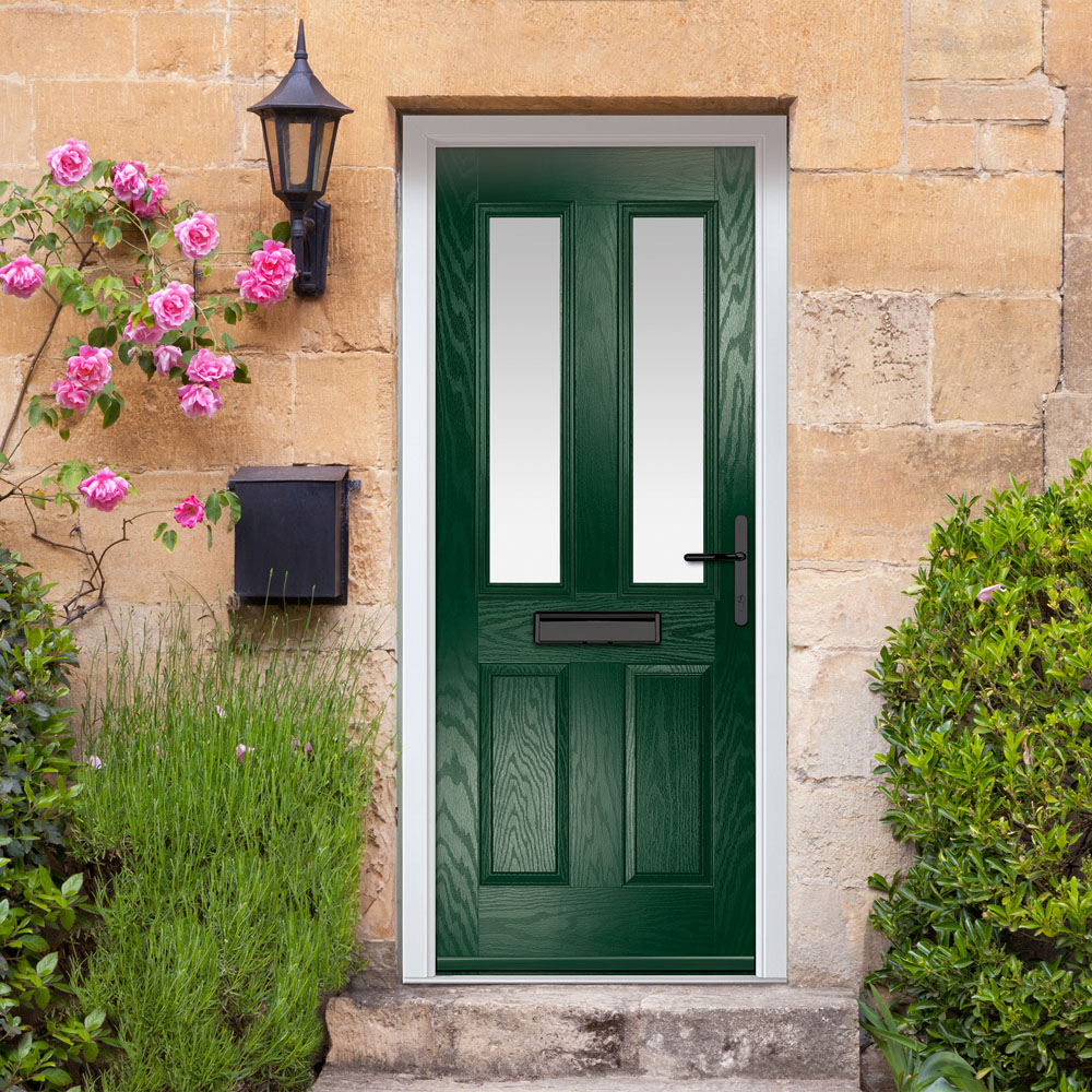 Crystal-Direct Carnoustie Green GRP Stipolytte Glass Left Hand Open Front Door 2090 x 890mm Image 2