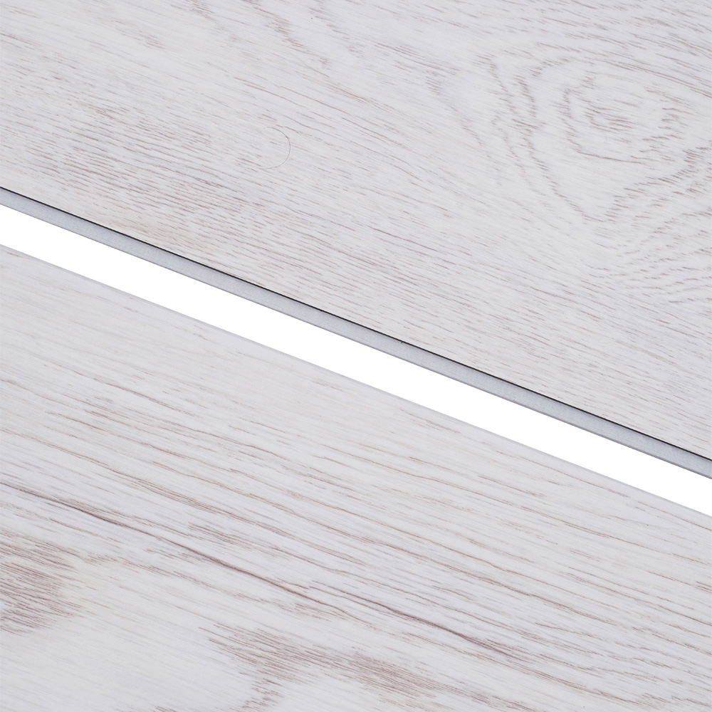 Living and Home White Wood Grain SPC Vinyl Floor Tile 14 Pack Image 4