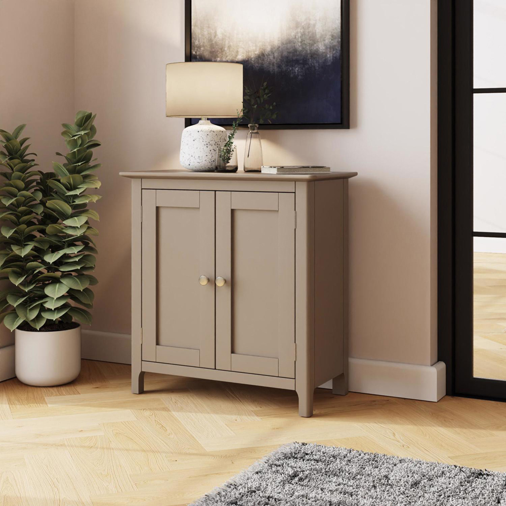 FWStyle Palma 2 Door Putty Ready Assembled Compact Sideboard Image 8