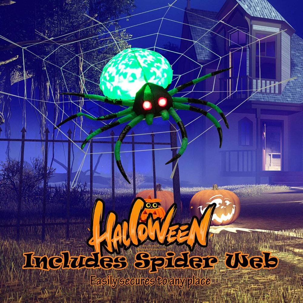 Costway Spider and Cobweb Inflatable Halloween Decoration Image 6