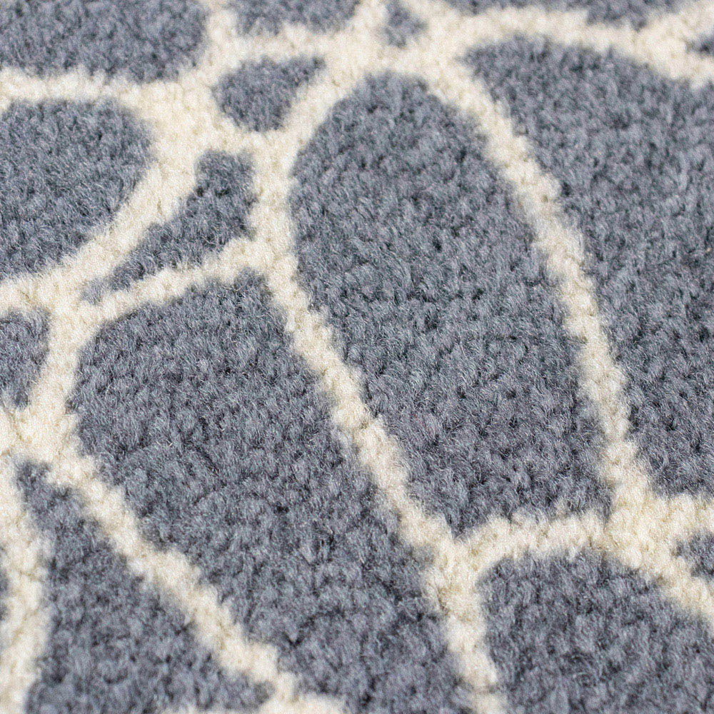 JVL Mega Grey Floral Latex Backed Door Runner 57 x 150cm Image 5