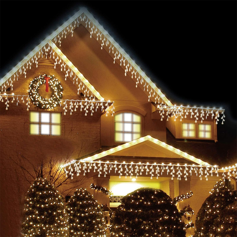 AMOS 200 Warm White Battery Operated LED Icicle Light Image 1
