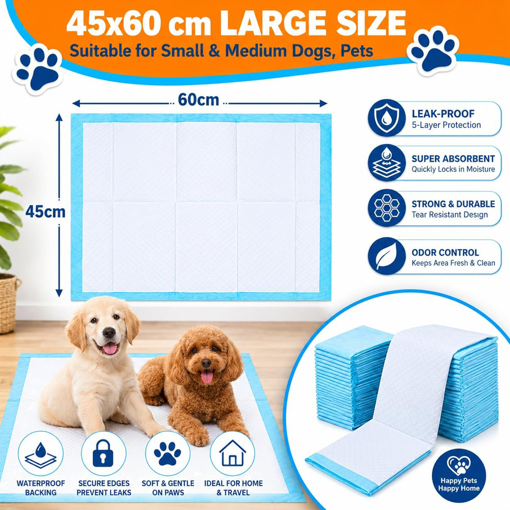 ATEK Super Absorbent Puppy Wee Training Pad 60 x 45cm 30 Pack Image 8