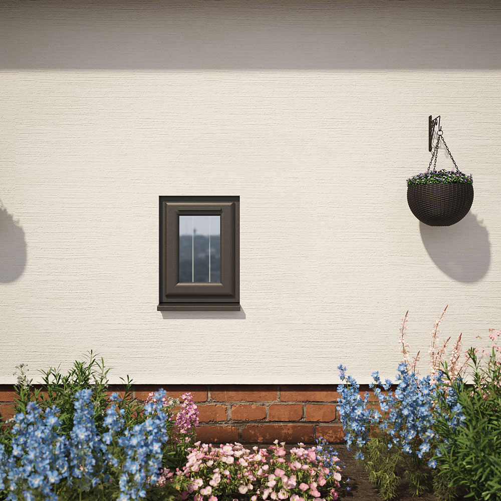 Crystal Black and White Top Hung Opener Obscure Triple Glazed Window 440 x 610mm Image 4