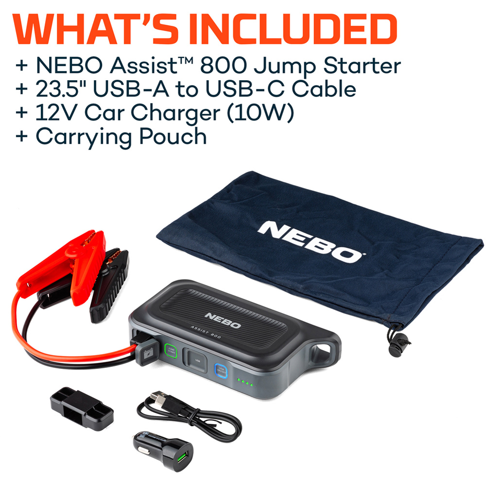 Nebo Assist 800 3-in-1 800Amp Car Jump Starter Kit Image 9