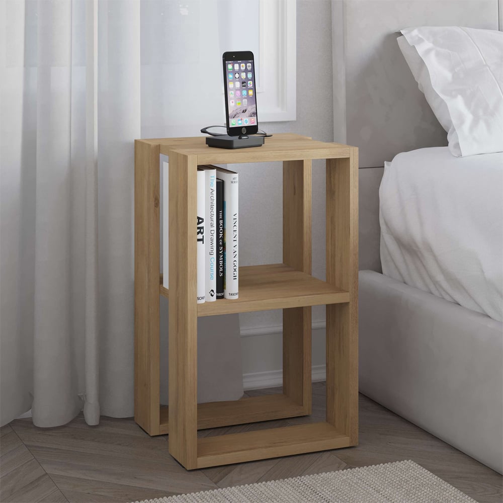 Decortie Lonie Oak Bedside Table Image 4