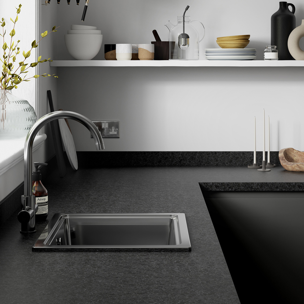 wilko Midnight Granite Laminate Upstand Image 2