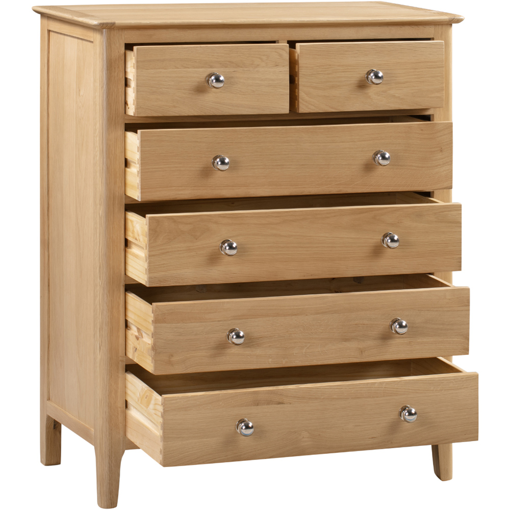 Julian Bowen Cotswold 6 Drawer Natural Chest of Drawers Image 4