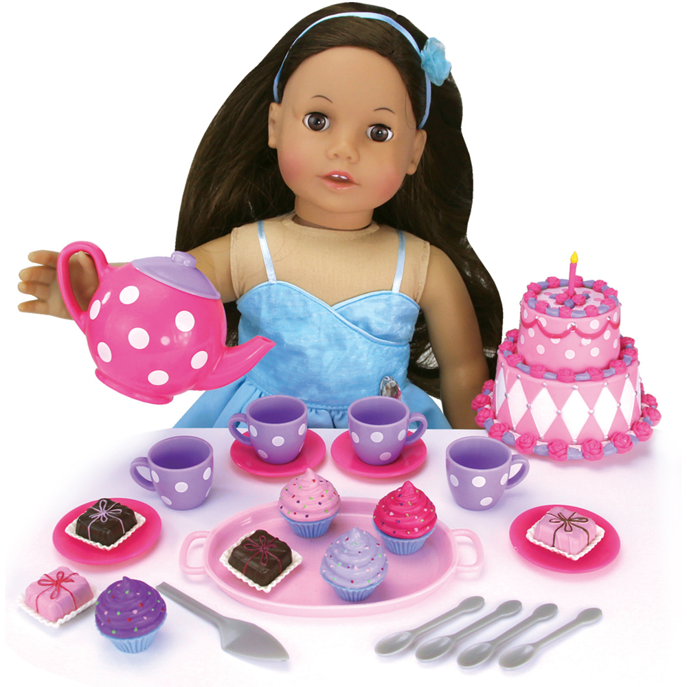 Teamson Kids Sophia's Pink Doll Baking and Tea Party Accessories Set with Apron Image 3