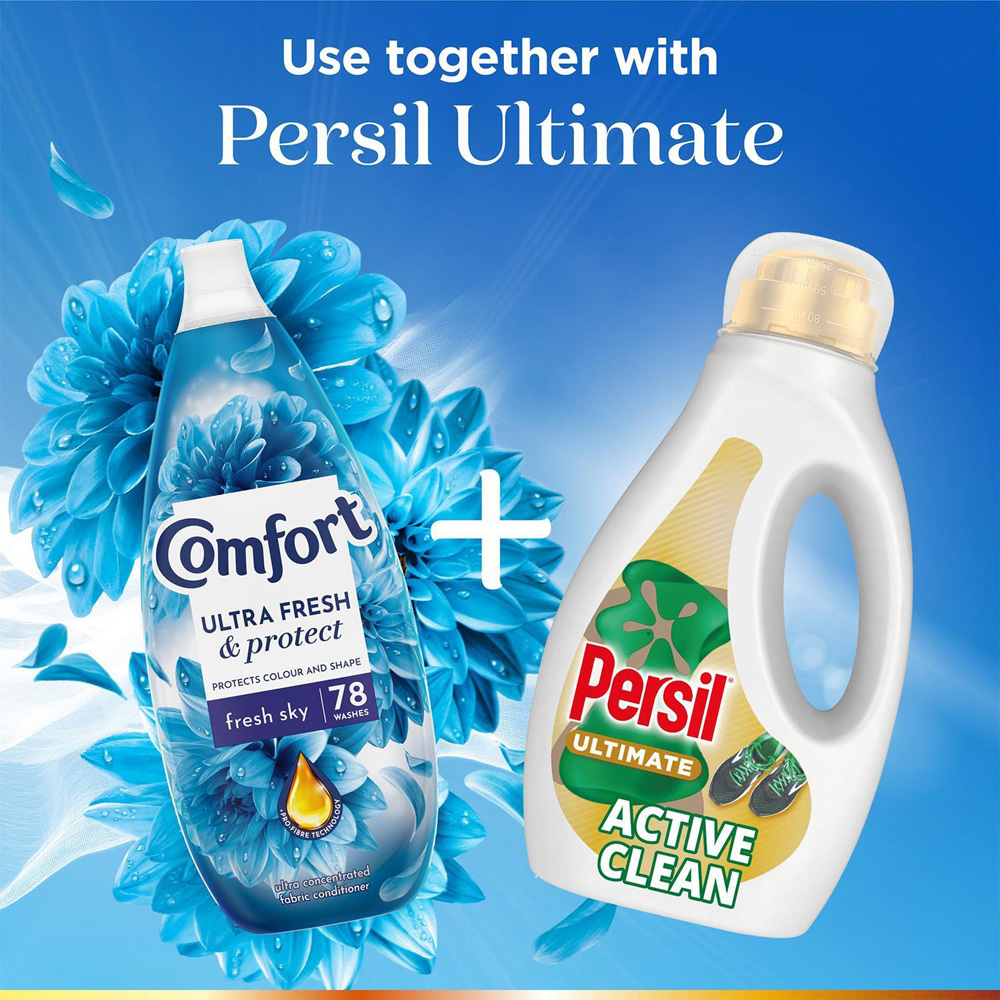Comfort Ultra Fresh and Protect Fresh Sky Fabric Conditioner 78 Washes 1.17L 6 Pack Image 7