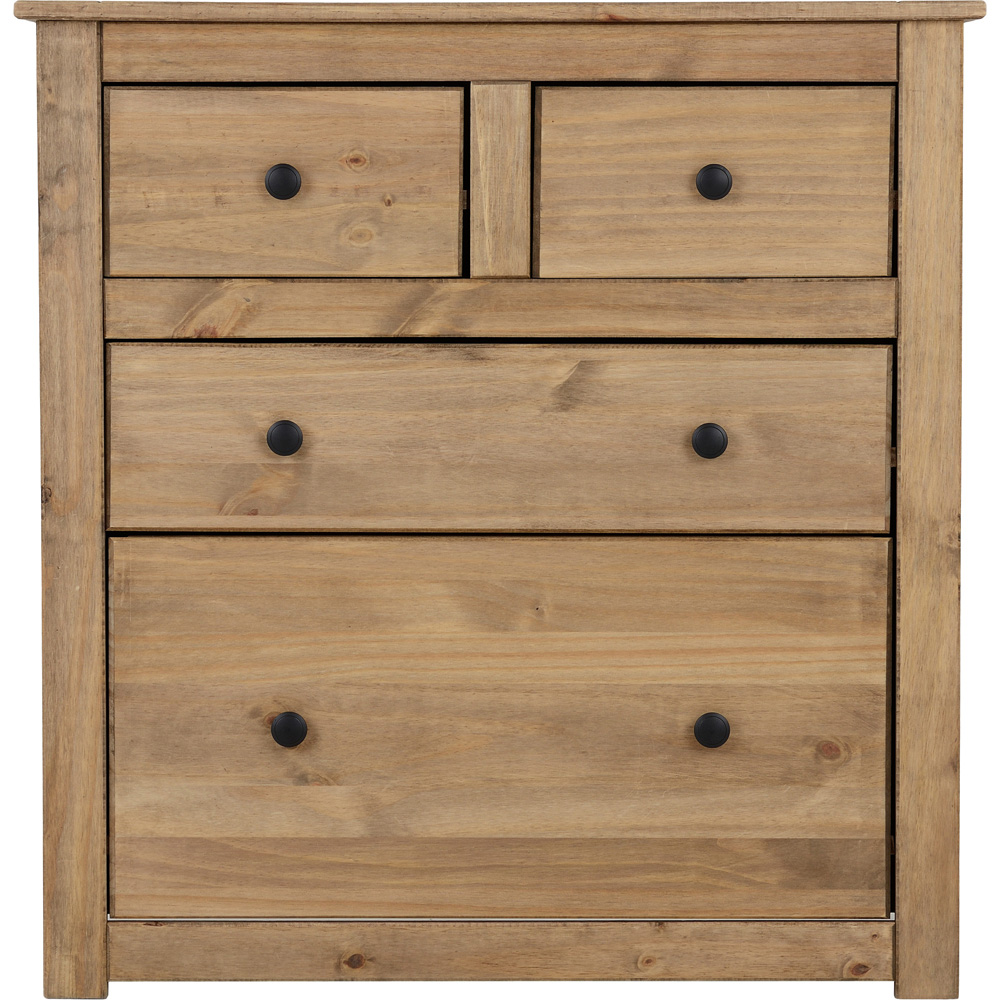 Seconique Panama 4 Drawer Natural Wax Chest of Drawers Image 3