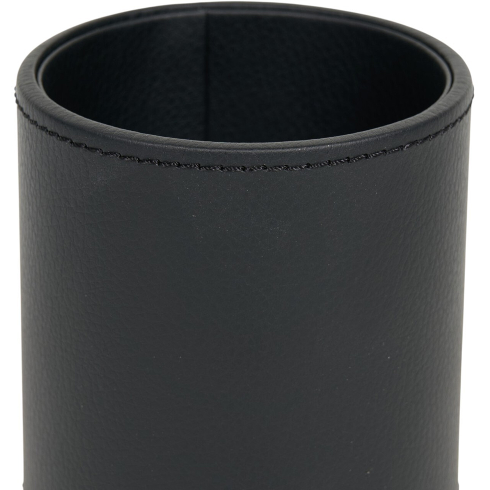 Leather Pen Pot Black Image 3