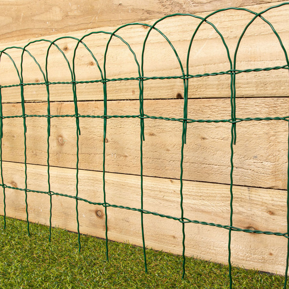 Samuel Alexander 10m Green PVC Coated Metal Border Fencing Image 3
