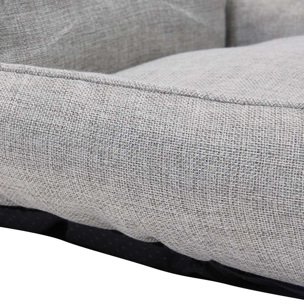 H&O Direct 53 x 46cm Light Grey All Season Pet Bed with Anti-Slip Bottom Image 4