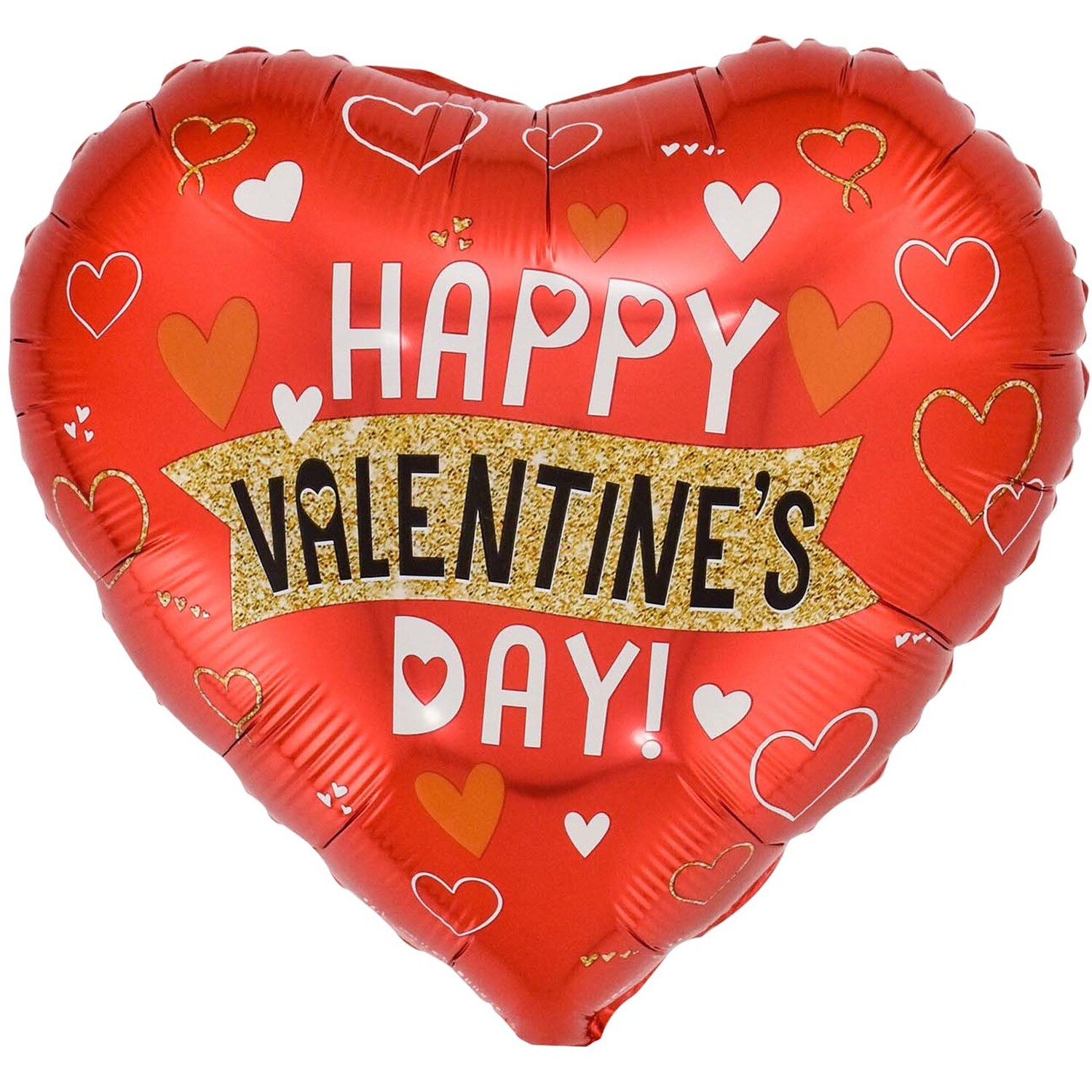 Happy Valentines Day Heart Foil Balloon - Red Image