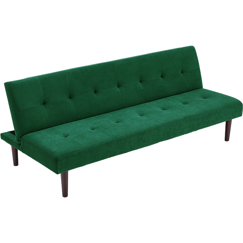 Living and Home 3 Seater Convertible Tufted Towelling Sofa Bed Image 2